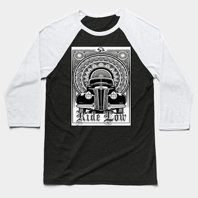 Ride Low Lowrider classic car Baseball T-Shirt by SaMario_Styles